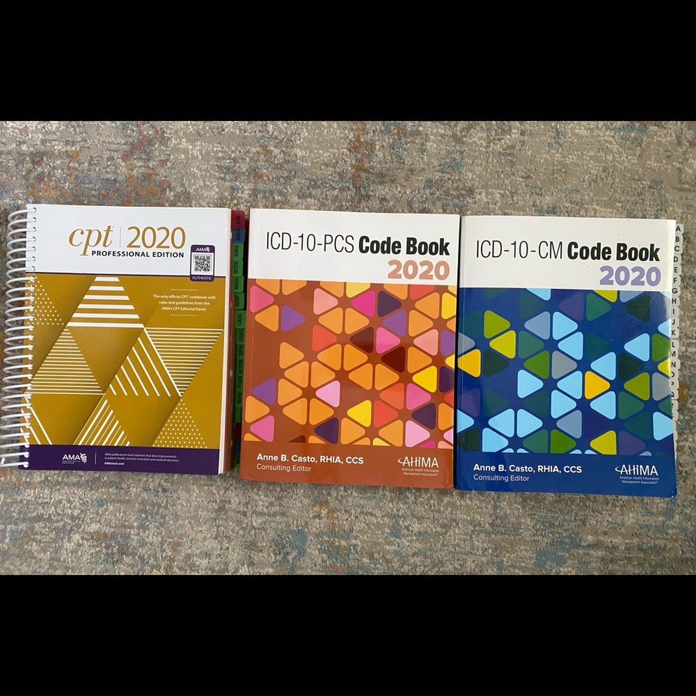 ICD-10-CM2020, ICD-10-PCS2020, CPTprofessional2020